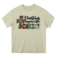 Mossy christmas begins with christ Heavy Core Tee - AdoDesignShop