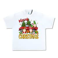 White merry christmas gnomes truck Urban Heavy Tee - MaliasSmallBusiness