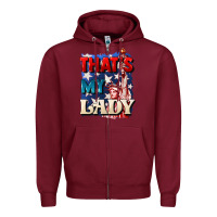 Burgundy thats my lady 4th of july Zipper Hoodie - CowGirlArtShop