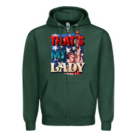 Sports Green thats my lady 4th of july Zipper Hoodie - CowGirlArtShop