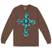 Chestnut western Gemstone cross Long Sleeve Tee - Artiststas
