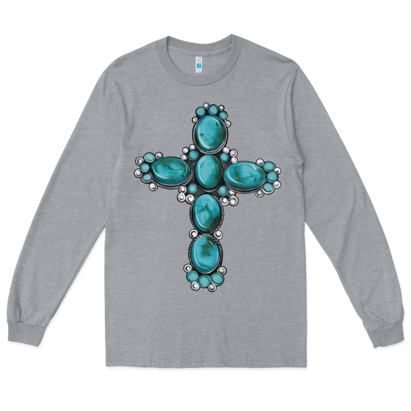 Western Gemstone Cross Long Sleeve Tee by Artiststas | Teevron