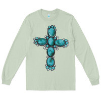 Matcha western Gemstone cross Long Sleeve Tee - Artiststas