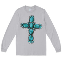 Moon Dust western Gemstone cross Long Sleeve Tee - Artiststas