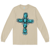 Mushroom western Gemstone cross Long Sleeve Tee - Artiststas