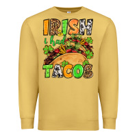 Antique Gold St. Patrick's Irish i had tacos Premium Sweatshirt - OliviaCreatesArt