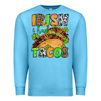 Ocean Blue St. Patrick's Irish i had tacos Premium Sweatshirt - OliviaCreatesArt