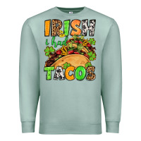 Seafoam St. Patrick's Irish i had tacos Premium Sweatshirt - OliviaCreatesArt