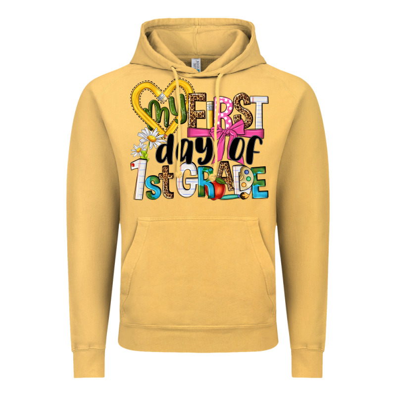 My First Day Of 1st Grade Vintage Hoodie by NancyCooperArtShop | Teevron