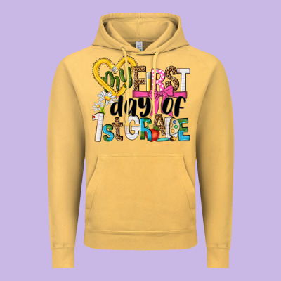 My First Day Of 1st Grade Vintage Hoodie Designed By Nancycooperartshop