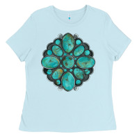 Baby Blue turquoise gemstone Ladies Tee - Artiststas