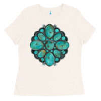 Bone turquoise gemstone Ladies Tee - Artiststas