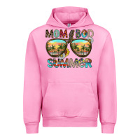 Fuchsia Pink Mom Bad Summer Urban Hoodie - CowhideDigitalArt