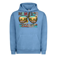 Pigment Pebble Blue Mom Bad Summer Urban Hoodie - CowhideDigitalArt