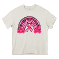 Cream breast cancer rainbow Heavy Core Tee - AdoDesignShop