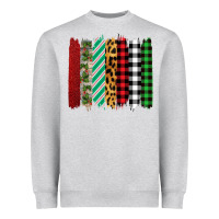 Heather Grey Christmas Brushstrokes Heavyweight Sweatshirt - Bettercallsaul
