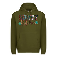Army Green Howdy bitches mother's day Premium Hoodie - HowdyJamesFarm