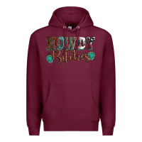 Burgundy Howdy bitches mother's day Premium Hoodie - HowdyJamesFarm