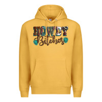 Mustard Howdy bitches mother's day Premium Hoodie - HowdyJamesFarm