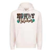 Pale Pink Howdy bitches mother's day Premium Hoodie - HowdyJamesFarm