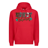 Red Howdy bitches mother's day Premium Hoodie - HowdyJamesFarm