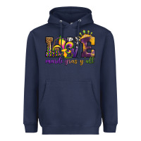 Navy love. ardi gras y'all Heavyweight Hoodie - OliviaCreatesArt