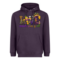Plum love. ardi gras y'all Heavyweight Hoodie - OliviaCreatesArt
