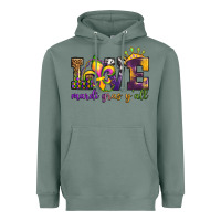 Sage love. ardi gras y'all Heavyweight Hoodie - OliviaCreatesArt