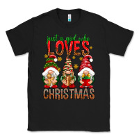 Black Just a girl who loves Christmas Classic Tee - NancyCooperArtShop