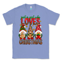 Colony Blue Just a girl who loves Christmas Classic Tee - NancyCooperArtShop