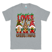 Heather Grey Just a girl who loves Christmas Classic Tee - NancyCooperArtShop