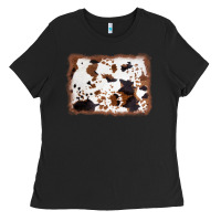 Cowhide Background Ladies Tee | Teevron
