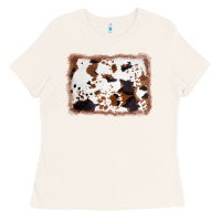 Bone cowhide background Ladies Tee - AdoDesignShop