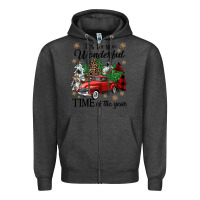 Charcoal Heather its the most wonderful time of the year Zipper Hoodie - CowGirlArtShop