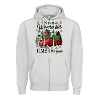 Dove Grey its the most wonderful time of the year Zipper Hoodie - CowGirlArtShop