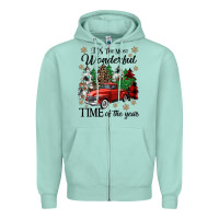 Seafoam its the most wonderful time of the year Zipper Hoodie - CowGirlArtShop