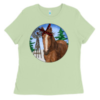 Matcha Horse Christmas Ladies Tee - RanaPortraitStore