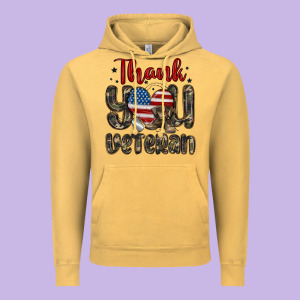 Thank You Veteran Vintage Hoodie Designed By Maliassmallbusiness