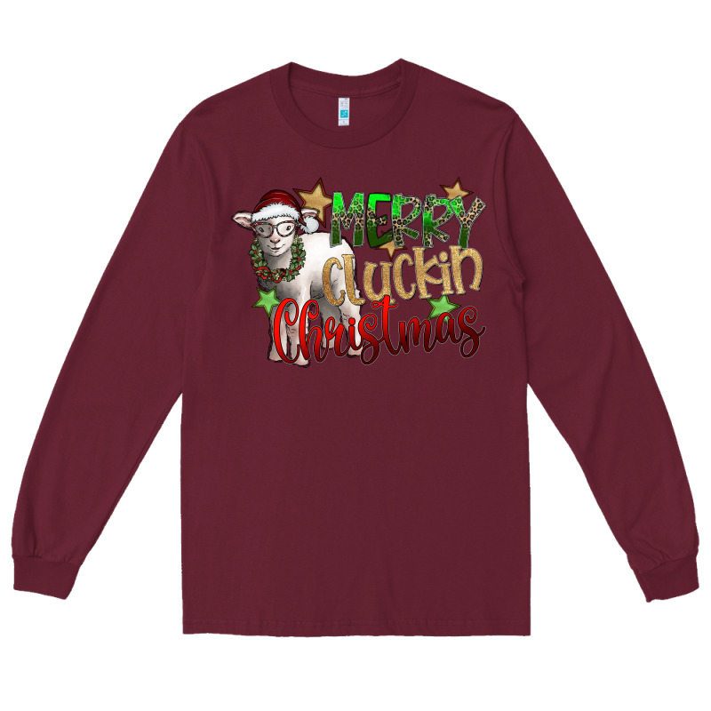 Merry Cluckin Christmas Long Sleeve Tee by SublimationCraftShop | Teevron