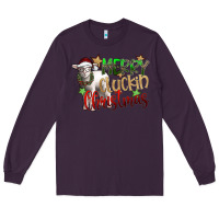Plum merry cluckin christmas Long Sleeve Tee - SublimationCraftShop