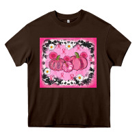 Chocolate Brown breast cancer pumpkins Heavy Core Tee - AdoDesignShop