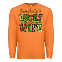 Carrot St. Patrick's Somebody’s lucky ass wife Premium Sweatshirt - OliviaCreatesArt