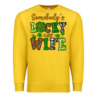 Lemon St. Patrick's Somebody’s lucky ass wife Premium Sweatshirt - OliviaCreatesArt