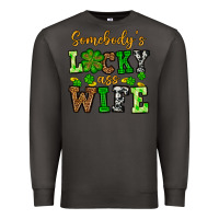 Smoke St. Patrick's Somebody’s lucky ass wife Premium Sweatshirt - OliviaCreatesArt