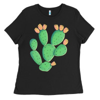 Black texas prickly pear cactus Ladies Tee - Artiststas