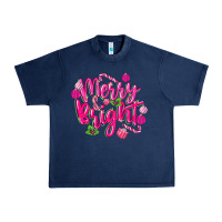 Navy merry and bright Urban Heavy Tee - MaliasSmallBusiness