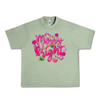 Oil Green merry and bright Urban Heavy Tee - MaliasSmallBusiness
