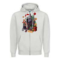 Dove Grey Christmas gnome Zipper Hoodie - CowGirlArtShop