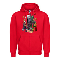 Red Christmas gnome Zipper Hoodie - CowGirlArtShop