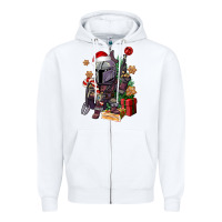 White Christmas gnome Zipper Hoodie - CowGirlArtShop